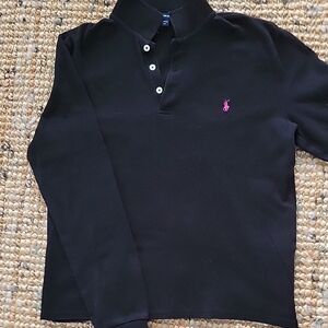 Ralph Lauren sports] NWOT)Black Polo Shirt